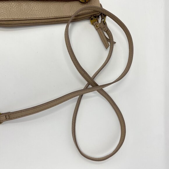 Fossil Sydney Crossbody Rose Metallic Purse Chain Leather Strap Zipper Purse Bag - Picture 11 of 13